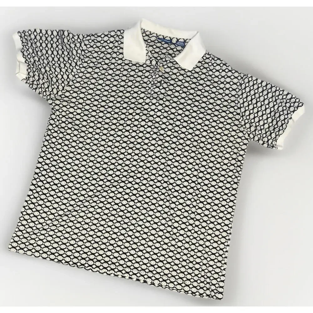 Par Four Retro Geometric Golf Polo Shirt Medium - Picture 1 of 7